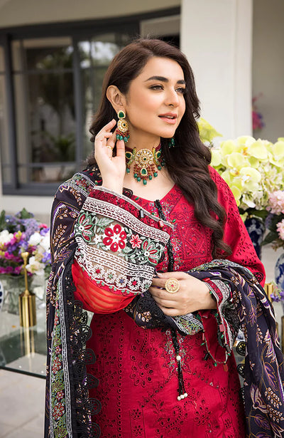 3 Piece Unstitched Luxury Embroidered Lawn-MLL-23-10