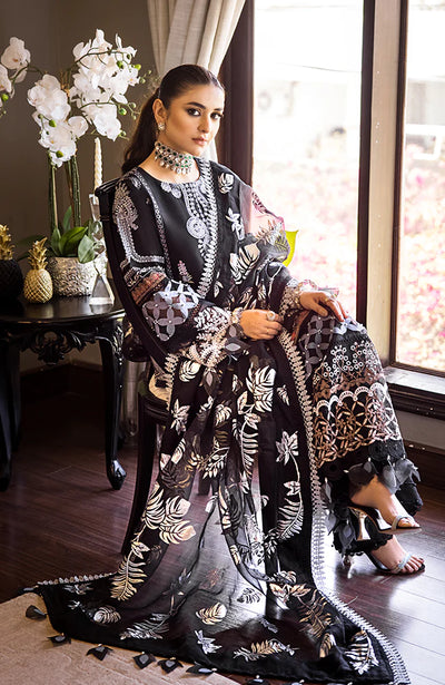 3 Piece Unstitched Luxury Embroidered Lawn-MLL-23-03