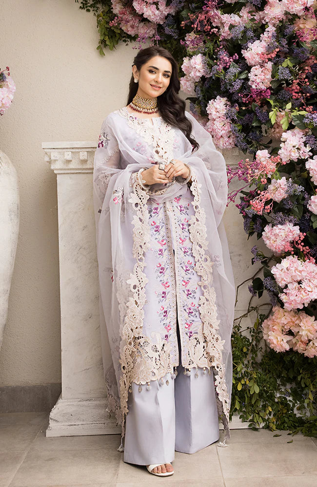 3 Piece Unstitched Luxury Embroidered Lawn-MLL-23-04