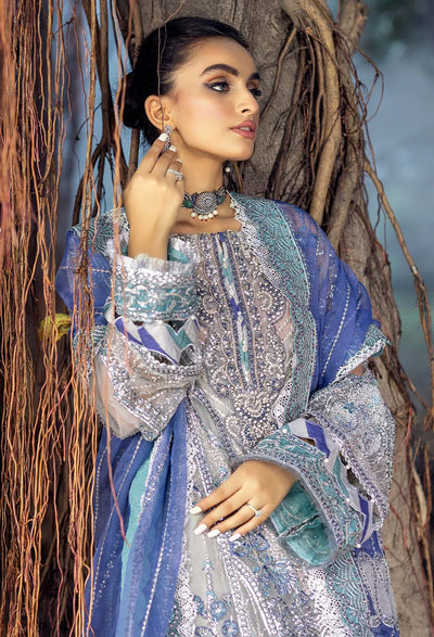 Emerald Blue - Festive Embroidered