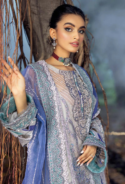 Emerald Blue - Festive Embroidered