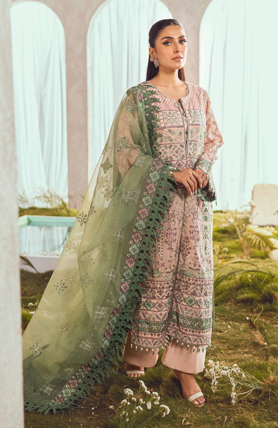 3 Piece Unstitched Luxury Embroidered Lawn-MLL-23-2-09
