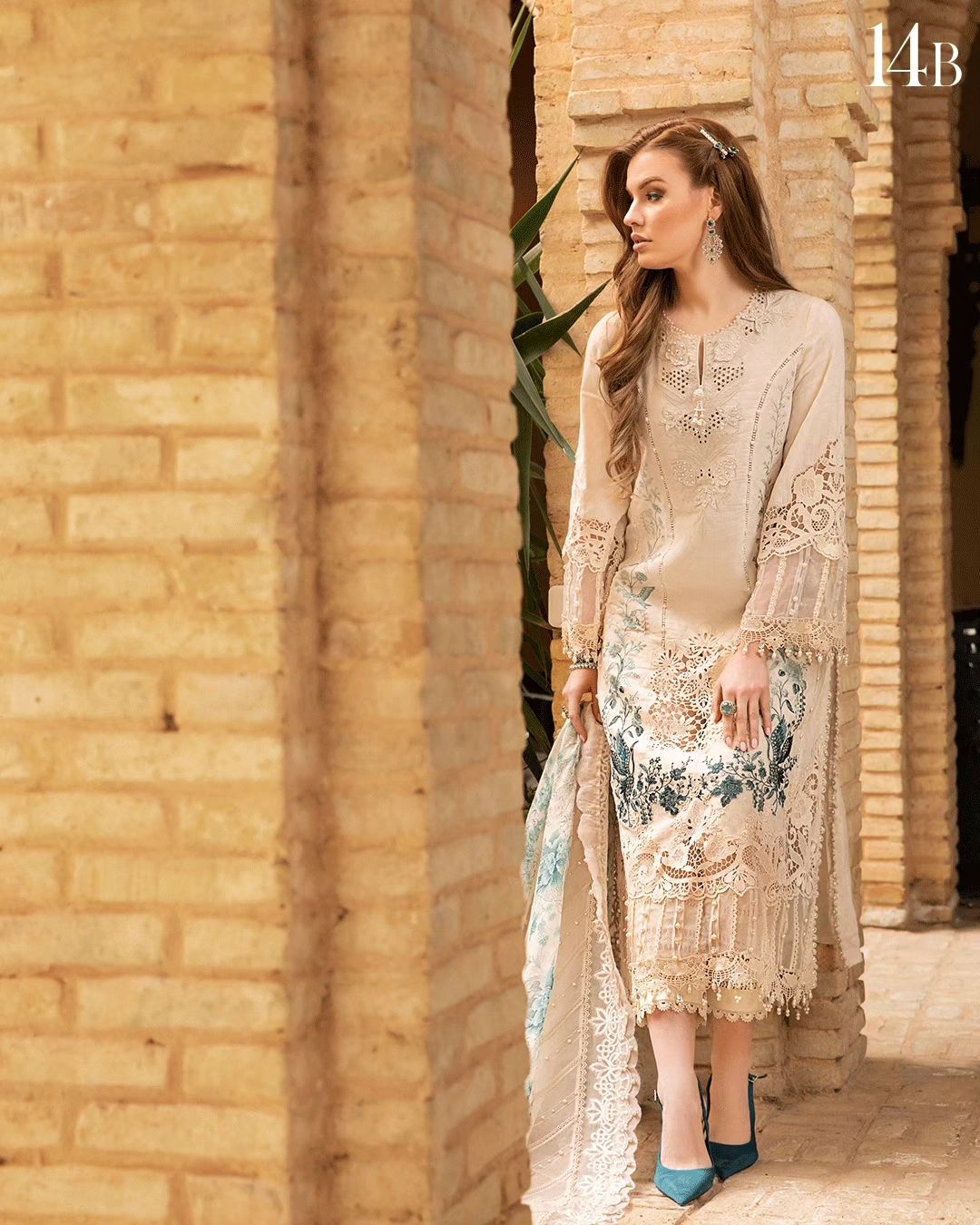 Maria-B Luxury Lawn (D # 14B)