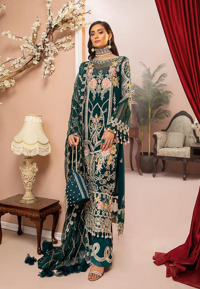 Forest Green Chiffon