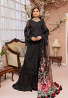 Midnight Sky - Luxulia Embroidered Chiffon