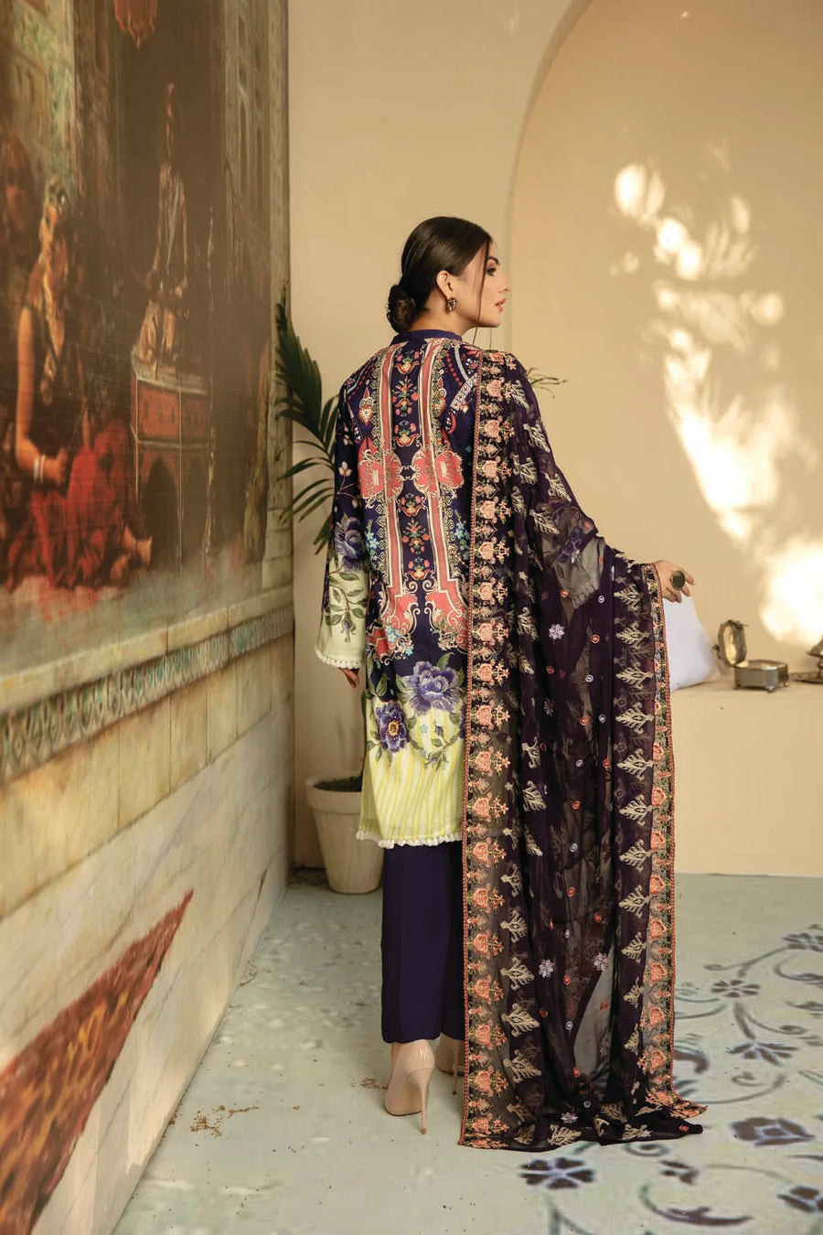 Zoha Suvic Lawn-Purple Pace