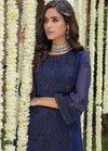 Azure Embroidered Chiffon Kurties (AZK-156 Deep Opal)